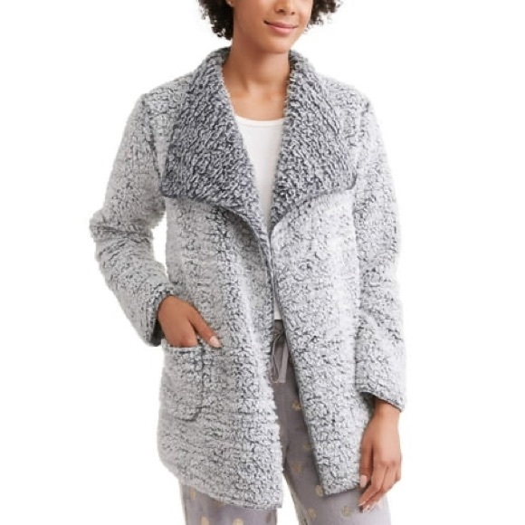 Jackets & Blazers - Cozy Gray Sherpa Jacket